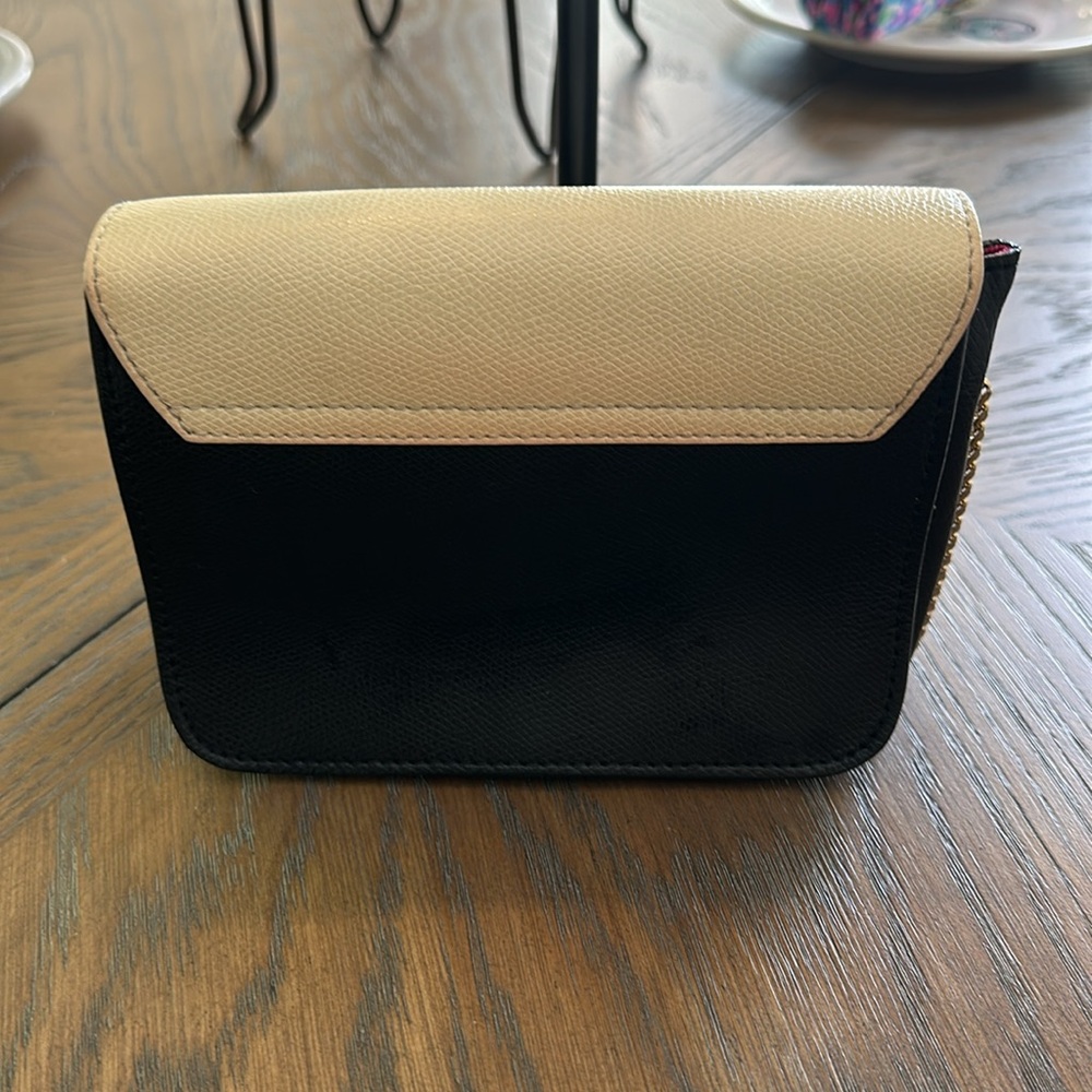 Furla Black and Cream Crossbody Bag EUC - Picture 4 of 9